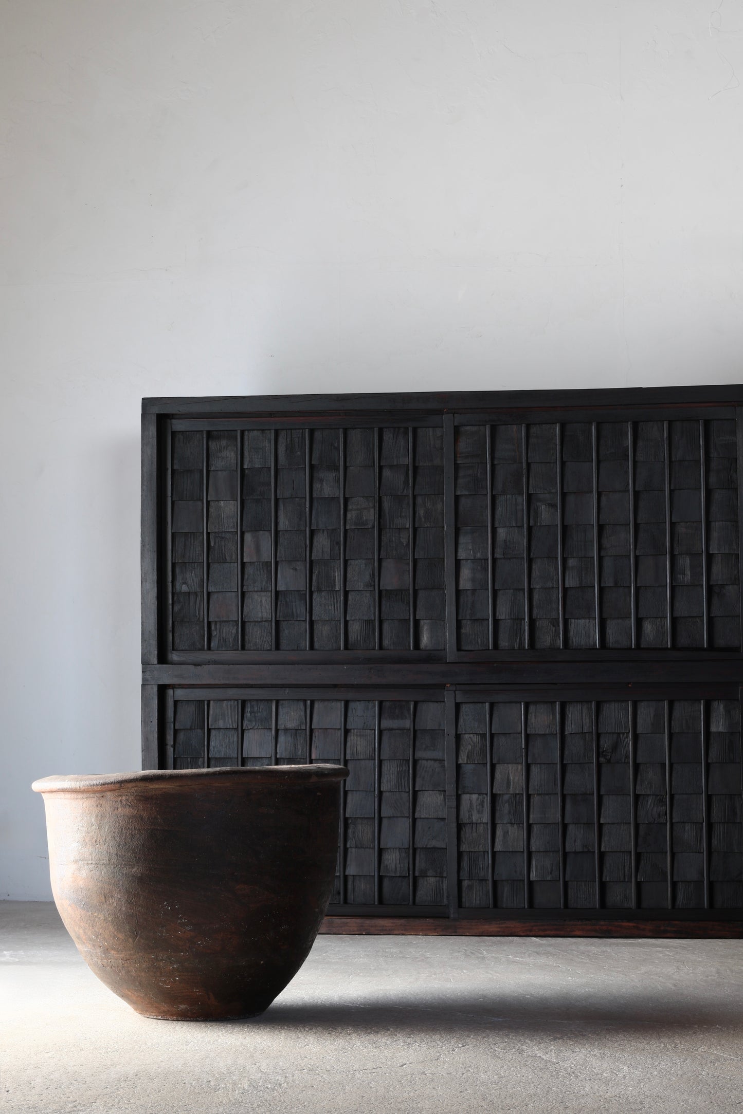Black Shingle-style Cabinet