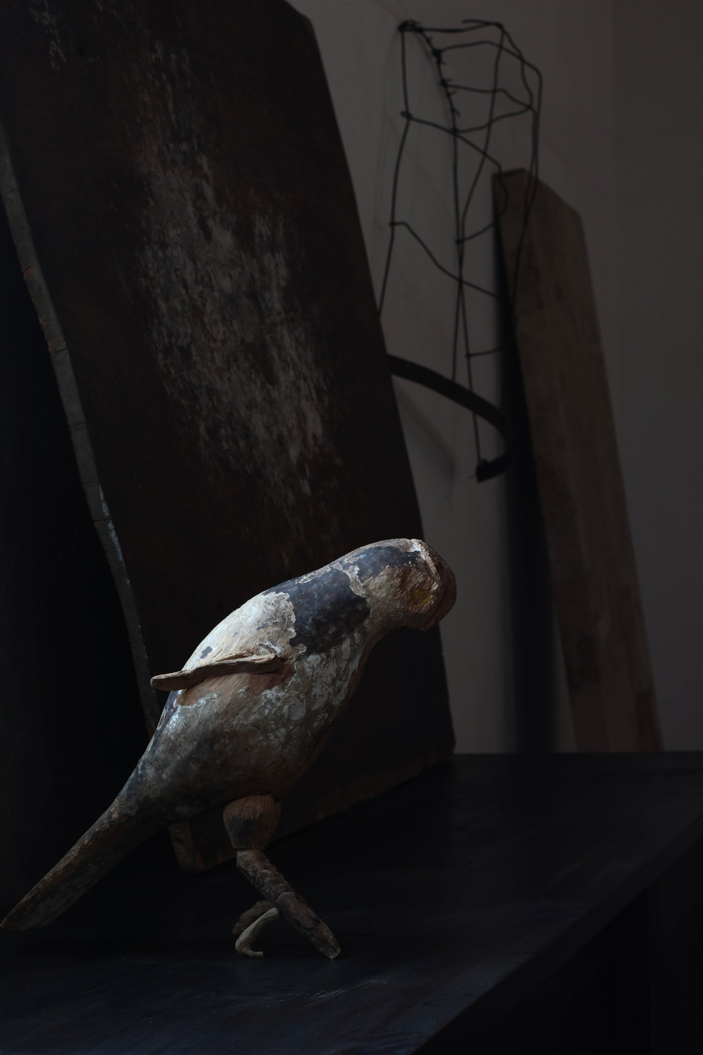 Wood-Carved Bird