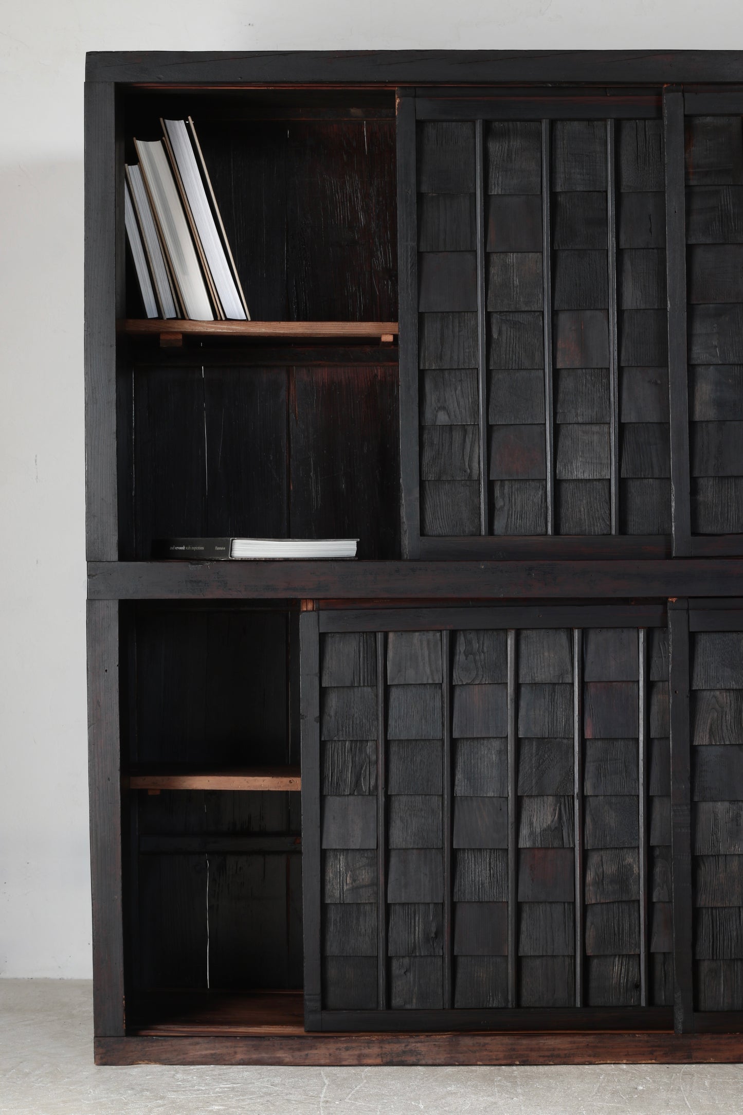 Black Shingle-style Cabinet