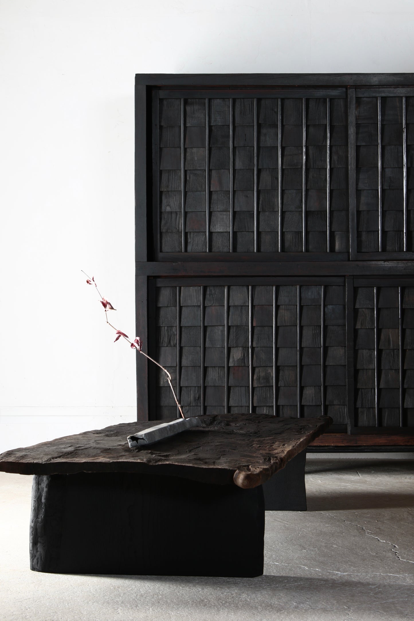 Black Shingle-style Cabinet